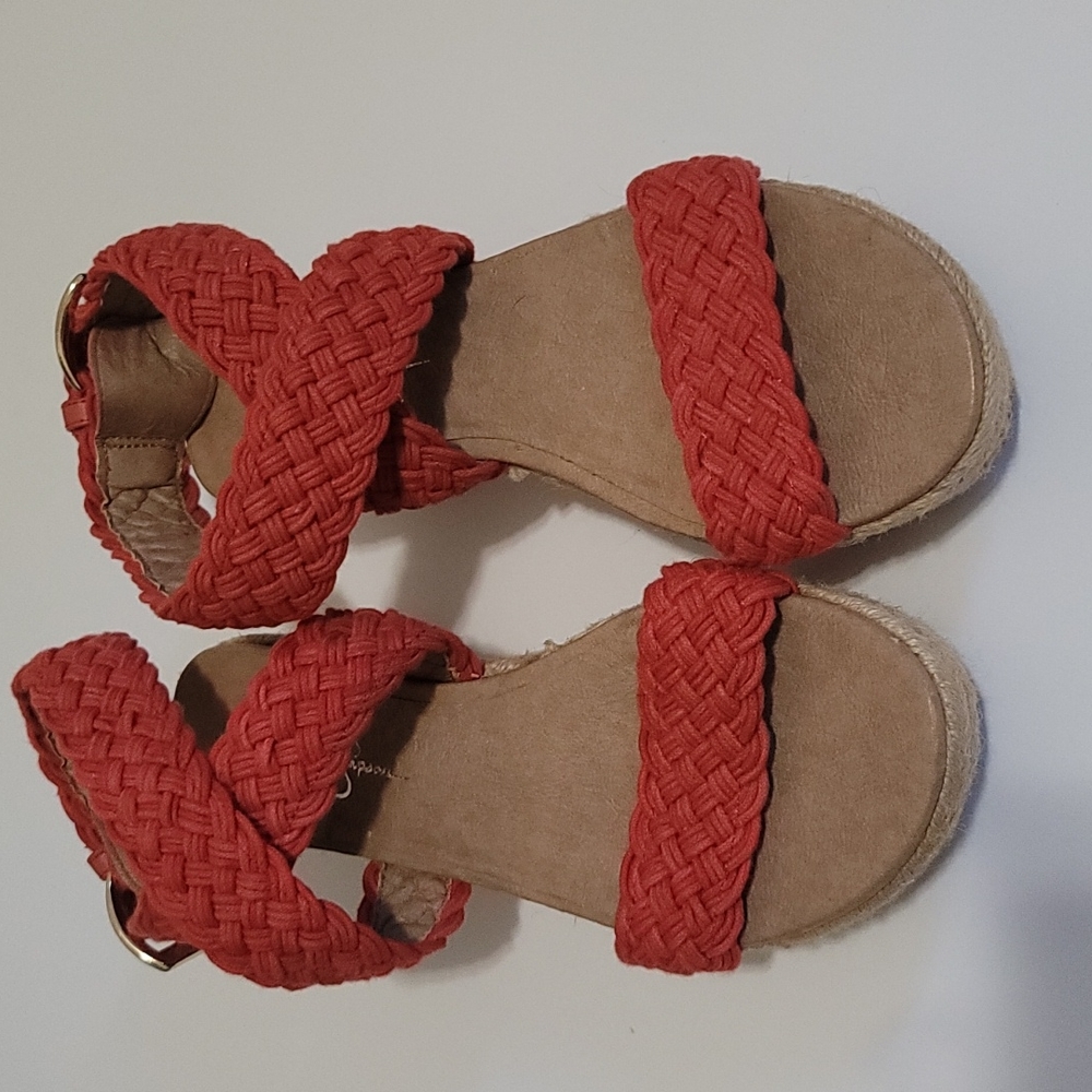 Jessica Simpson Pink Platform Wedge Ankle Sandals